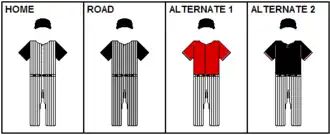 An illustration showing baseball uniforms