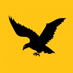 Raven banner used by Hirden in Norway.