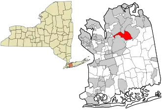 Location in Nassau County and the state of New York