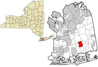 Location in Nassau County and the state of New York