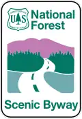 %route% National Forest Scenic Byway marker