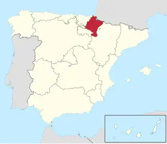 Map of Navarre