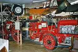 An early fire engine from The Pioneer Village automobile collection