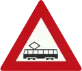 J14: Tram (crossing) ahead (formerly used )