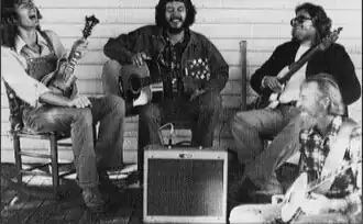 Classic (1972–1981) line-up of the band: Sam Bush, Curtis Burch, John Cowan, and Courtney Johnson