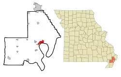 Location of New Madrid, Missouri