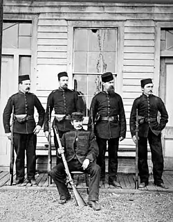 New Westminster rifle team at Clover Point, Victoria, 1865.