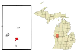 Location of Newaygo, Michigan