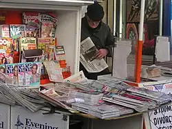 Image 48Newspaper vendor, Paddington, London, February 2005 (from Newspaper)