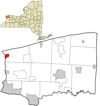 Location in Niagara County and the state of New York.