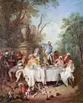 Nicolas Lancret, Lunch of Ham, 1735