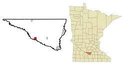Location of Courtland, Minnesota