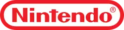Nintendo's logotype, in red.