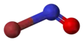 Ball and stick model of nitrosyl bromide