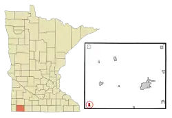 Location of Ellsworth, Minnesota