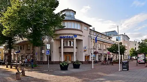 Nordea bank office in central Mariehamn.