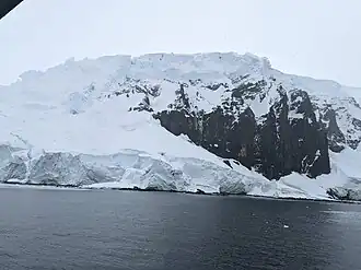 Lecointe Island from the Pampa Passage between that island and Brabant Island.