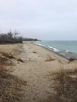 North view of public beach section