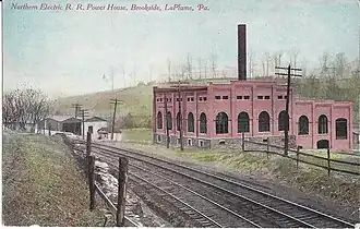 Northern Electric Railway Brookside Power Plant, LaPlume, PA, 1908