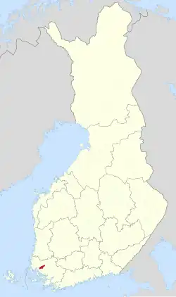 Location of Nousiainen in Finland