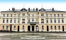 Nova Gorica railway station in Europe square