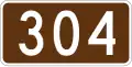 Route 304 marker