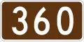 Route 360 marker
