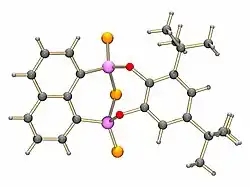 The structure of the product of di-tert-butylcatechol with NpP2S4