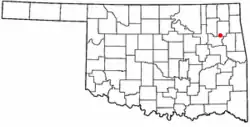 Location in Oklahoma