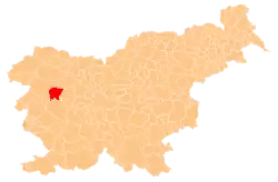The location of the Municipality of Cerkno