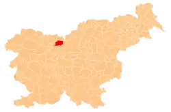 Location of the Municipality of Preddvor in Slovenia