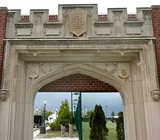 Surviving entrance of the Ocean City High School, Ocean City, New Jersey, 1924