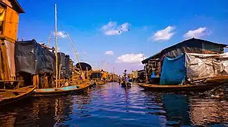 A landscape photo of Makoko, 2017.