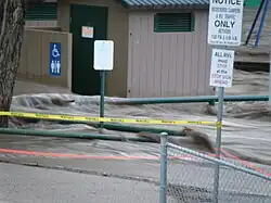 Flood waters from the Sheep River in Okotoks rush into the local campground (June 20, 2013).