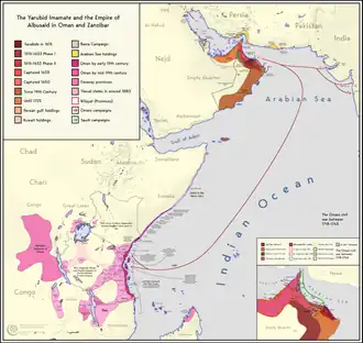 Territorial evolution of the Omani Empire