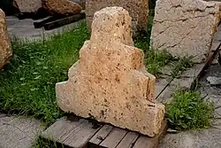 One of the non-inscribed rounded stone blocks from the Paikuli Tower of Narseh. Sulaymaniyah Museum