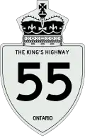 King's Highway 55 marker