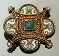 Castellani golds, made in imitation of the ancient in part by incorporating original materials, 19th century, brooch 02