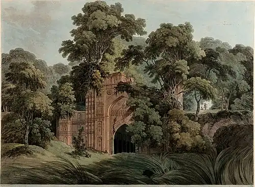 The doorway painted in 1795 AD