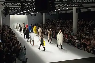 Models on the runway at São Paulo Fashion Week, 2017