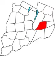 Otsego County map with the Town of Westford in red