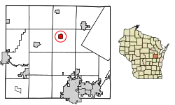 Location of Black Creek in Outagamie County, Wisconsin.