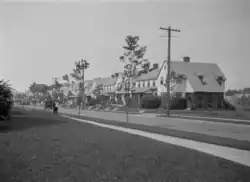 Overlook Colony street soon after opening