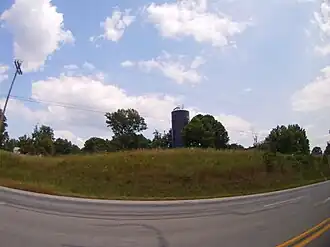 Silo on a hill from U.S. 231 in Franklin Township