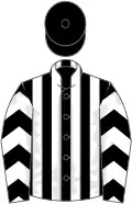 Black and white stripes, chevrons on sleeves