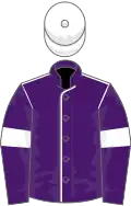 Purple, White seams, armlets and cap