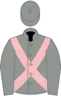 Grey, pink cross belts