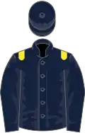 Dark blue, yellow epaulets