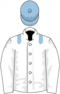 White, light blue epaulets and cap