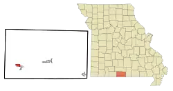 Location of Theodosia, Missouri